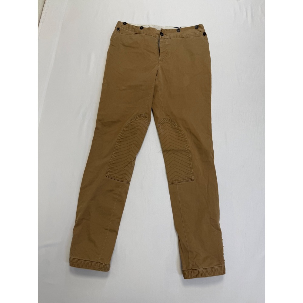 Vintage Ralph Lauren Womens Tan Equestrian Jodhpur Pants Button Cuff Size 6